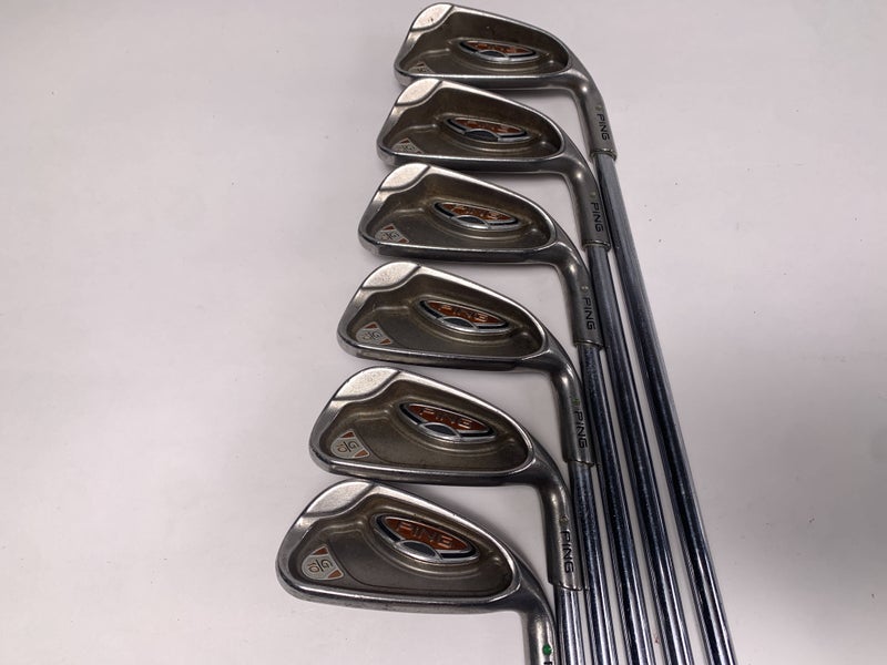 Ping G10 Iron Set 4-9 Green Dot 2* Up AWT Stiff Steel Mens RH
