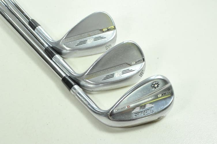 Titleist Vokey SM8 / SM6 Tour Chrome 52*,56*,60* Wedge Set Right Steel # 205513