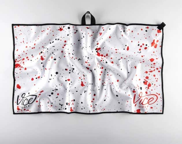 Vice Golf Shine Drip Towel (Red/Black, 16" x 28") Golf 2025 NEW