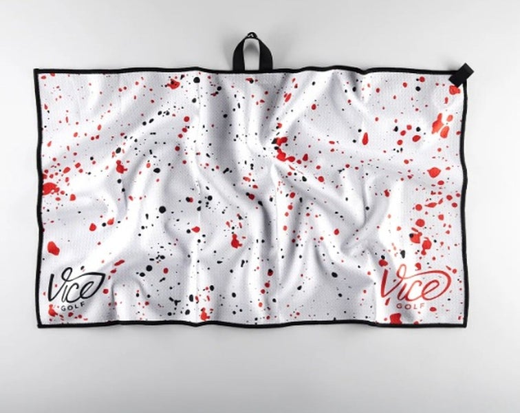 Vice Golf Shine Drip Towel (Red/Black, 16" x 28") Golf 2025 NEW