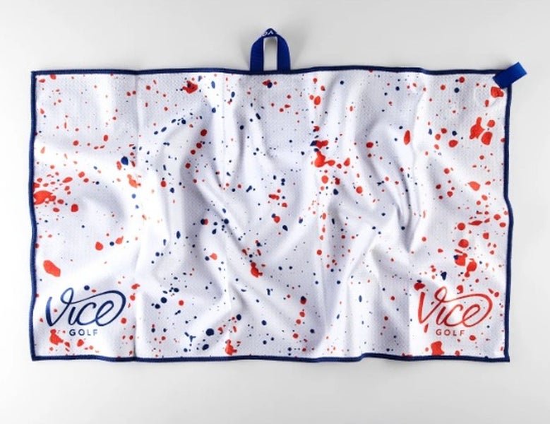 Vice Golf Shine Drip Towel (Red/Blue, 16" x 28") Golf 2025 NEW
