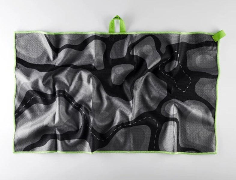Vice Golf Shine Contour Towel (Lime/Gray, 16" x 28") Golf 2025 NEW