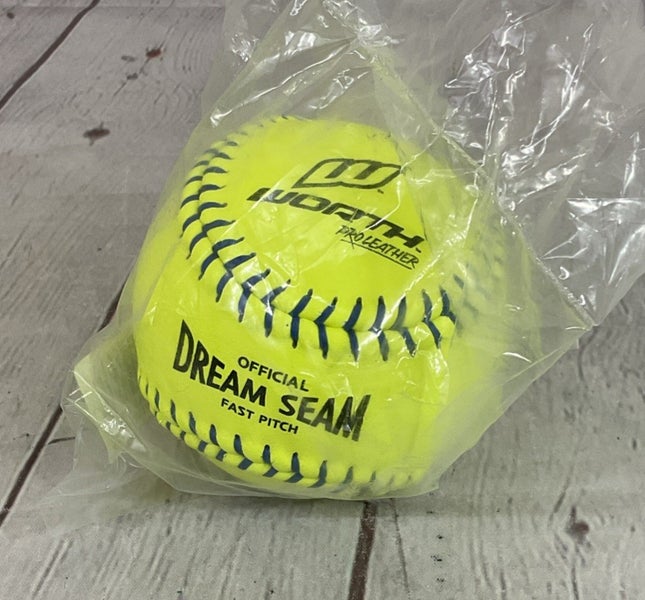 USSSA CIIBYLUC Fast Pitch Dream Seam Softball High-Visibility Yellow 3-Pack