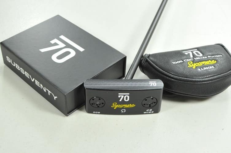 Sub 70 Sycamore 005 Wide Blade CS 34" Putter RH Steel Weight Kit & Cover #205594