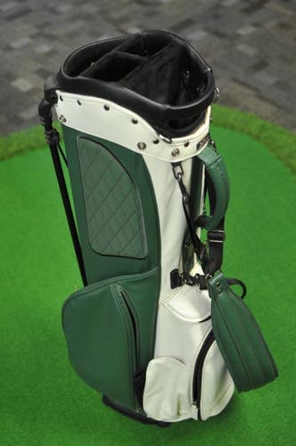 Titleist LINKSLEGEND Members Golf Stand Bag White/Green 4-Way Top # 205548
