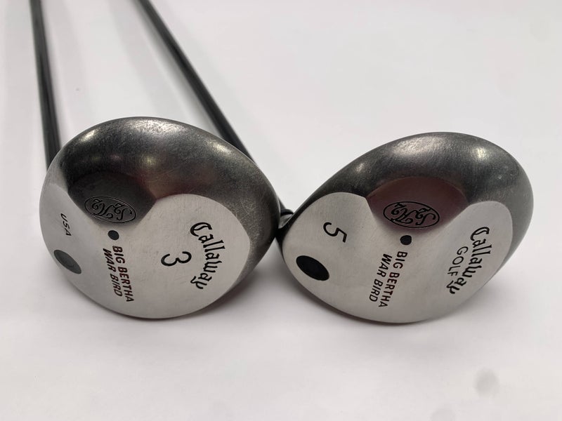 Callaway Big Bertha Warbird 3 & 5 Fairway Wood Set 15* 18* Graman CF310 Mens RH