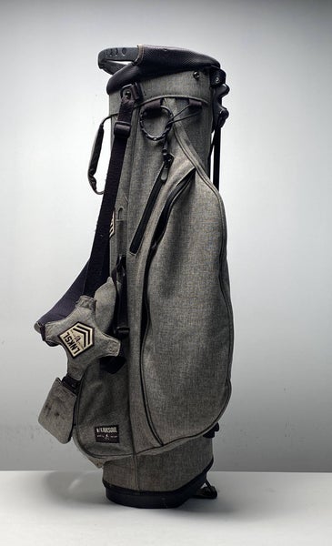 LinkSoul Make Par Not War Stand Bag Gray 4-Way Divide Dual Strap Golf Bag