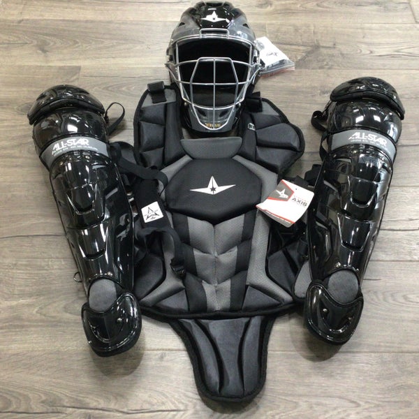 All Star System 7 Axis Catcher's Set Youth Ages 12-15 Black Gray 15.5” (New)