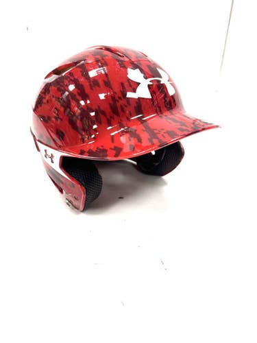 Used Under Armour 5 7/8 - 6 3/4 UA CHARGED Batting Helmet No Mask Red One Size 11860-S000300579