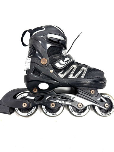 Used ADJ SKATES Junior Rec Fitness Skates Black Adjustable 11860-S000300569