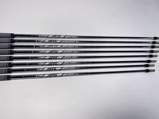 True Temper AMT S300 Black Stiff Iron Set 8 Shafts 34.25''-38''- Pull 0.355