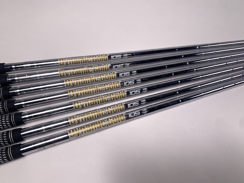 True Temper Dynamic Gold S300 Stiff Iron Set 7 Shafts 33.75''-37''- Pull 0.355