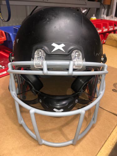 USED XENITH X2E+ ADULT FOOTBALL HELMET - LARGE - FLAT BLACK