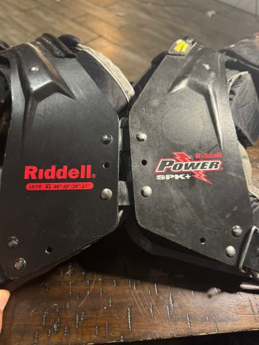 Extra Large - Riddell - Power SPK - Shoulder Pads + Back Plate (Used)