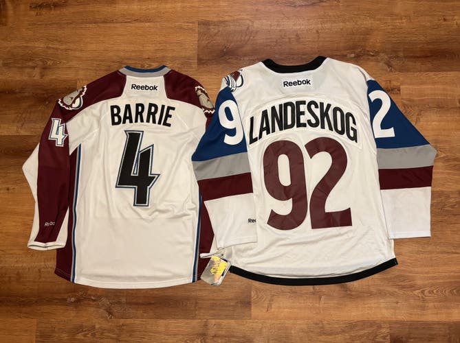 Lot - Colorado Avalanche Reebok Jerseys - Stadium Series Landeskog & Away Barrie