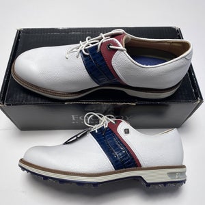 FootJoy DryJoys Premiere Series Golf Shoes White Navy Men's SZ 9.5 (53909)