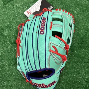 Wilson A2000 12.5" 1750 Baseball Softball Outfield Glove - Seafoam Red Purple