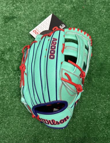 Wilson A2000 12.5" 1750 Baseball Softball Outfield Glove - Seafoam Red Purple