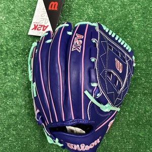 Wilson A2K 12" C12 Pitchers Baseball Glove Right Handed - Purple Mint Pink