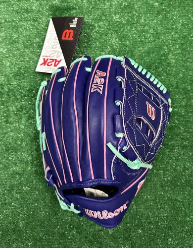 Wilson A2K 12" C12 Pitchers Baseball Glove Right Handed - Purple Mint Pink