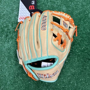Wilson A2000 11.5" DP15 Infield Baseball Glove Pedroia Fit - Blonde Seafoam
