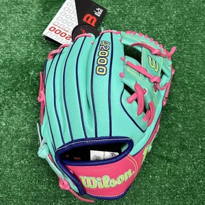 Wilson A2000 11.5" DP15 Infield Baseball Glove Pedroia Fit - Seafoam Mint Pink