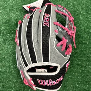 Wilson A2K 11.5" 1786 Infield Baseball Glove - Black Pink Grey