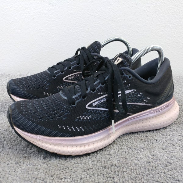 Brooks Glycerin GTS 19 Womens Size 9 Running Shoes Black Pink Trainers Low Top