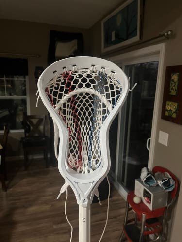 ECD Rebel defense Strung Head (New) USA colors defense lacrosse head