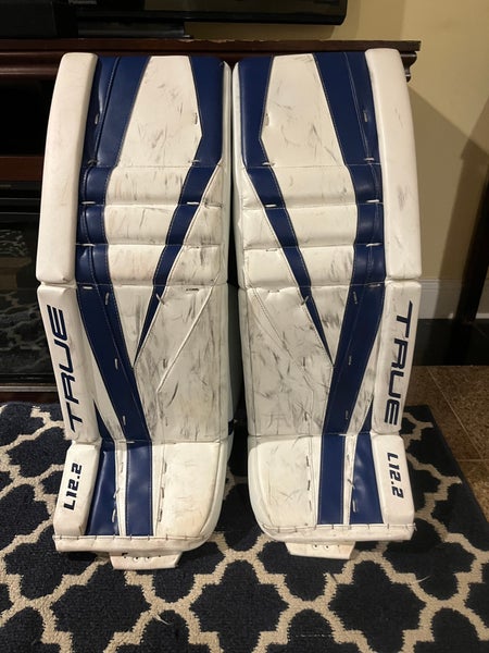 34" 2021 True L12.2 Goalie Leg Pads (Used)with toe ties(will be attached when shipped)
