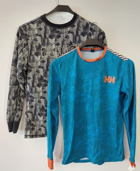 Bundle: Helly Hansen + Burton - Technical, Moisture-Wicking Base Layer Shirts M