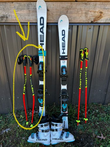 36in (90cm) Leki Racing WORLD CUP GS 3D Ski Poles (Used)