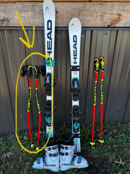 36in (90cm) Leki Racing WORLD CUP GS 3D Ski Poles (Used)