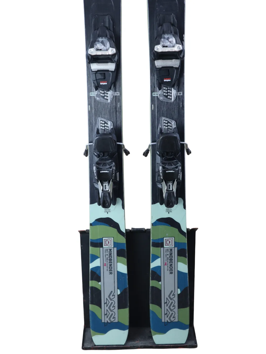 USED 2024 K2 Mindbender 99 Ti Skis with Marker Squire 12 TCX