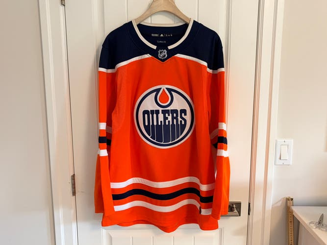 Authentic Adidas Edmonton Oilers Home Jersey Size 52 Large