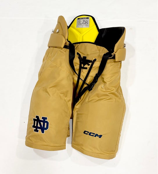 CCM HPTKXP Notre Dame Alternate Pro Stock Pants - Medium - Gold