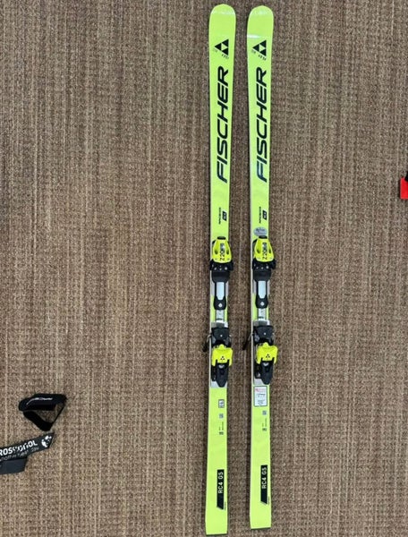 Men's 2022 Fischer RC4 World Cup GS 193 cm Racing Skis With Bindings Max Din 18 (Used)