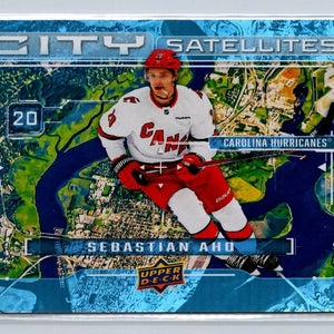 Sebastian Aho Hurricanes 24-25 Upper Deck Series 1 City Satellites Insert #CS-17