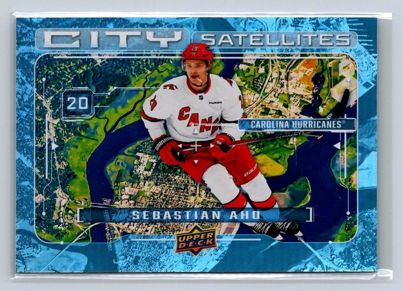 Sebastian Aho Hurricanes 24-25 Upper Deck Series 1 City Satellites Insert #CS-17