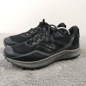 Saucony Peregrine 12 Womens Size 8 Trail Running Shoes Black Low Top Sneakers