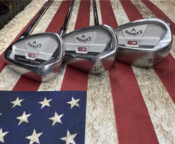 Men's Callaway Mack Daddy CB Right Handed Wedge Stiff Flex Steel Shaft (Used)