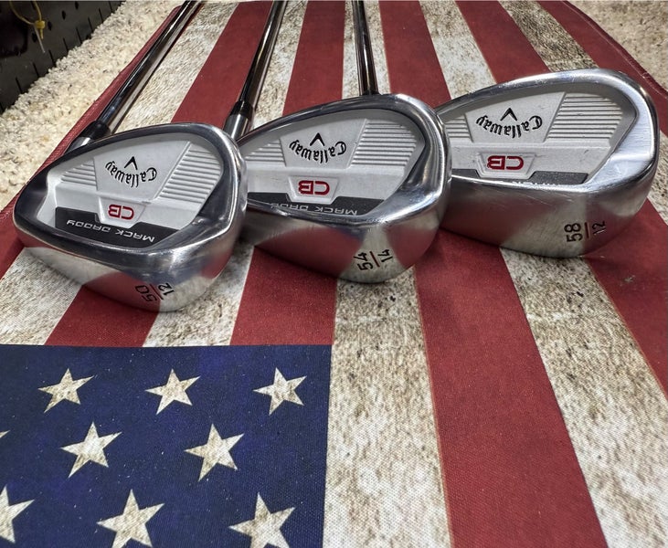 Men's Callaway Mack Daddy CB Right Handed Wedge Stiff Flex Steel Shaft (Used)