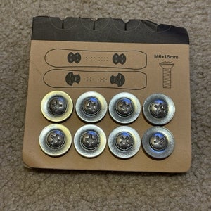 Burton Bindings Replacement Mounting Hardware Bolts And Washers Silver M6 x 16mm
