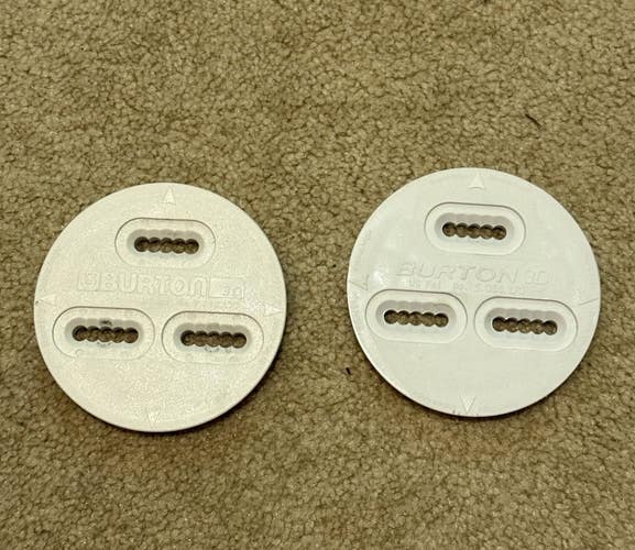 Burton 3 Hole Discs For Snowboard binding White