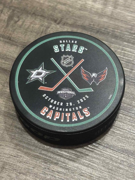 Dallas Stars vs Washington Capitals NHL Match Up Hockey Puck October 28, 2025