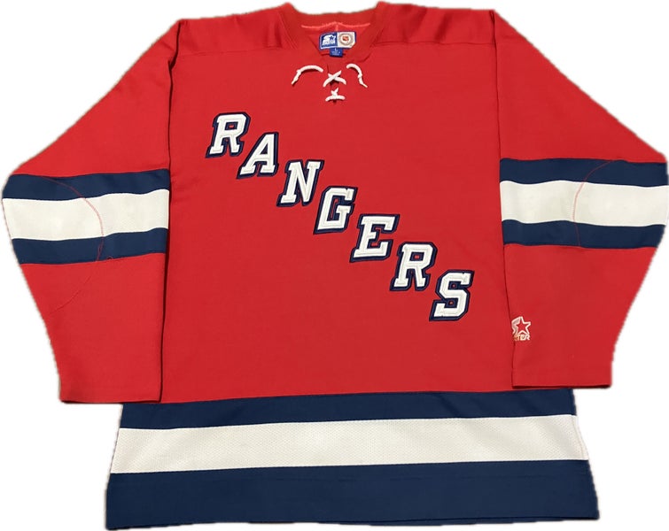 New York Rangers Blank Fashion Starter NHL Hockey Jersey Size L