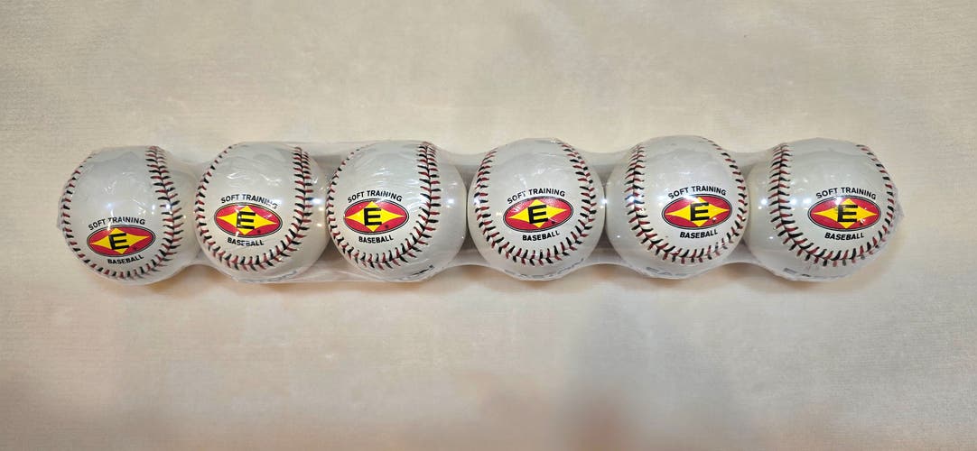 NEW ! 6Pk - Easton Ovale E - 9" Soft Training Baseball Synthetic Cover
