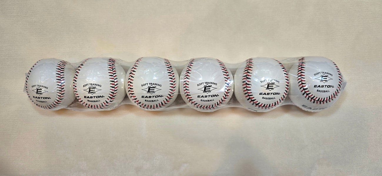 NEW ! 6Pk - Easton Diamond E - 9" Soft Training Baseball Synthetic Cover