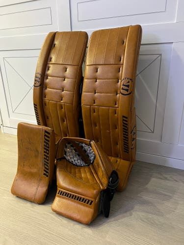 Warrior G4 Retro Brown/Tan Full Set 36” + 1.5” Ice/Roller Goalie Pads