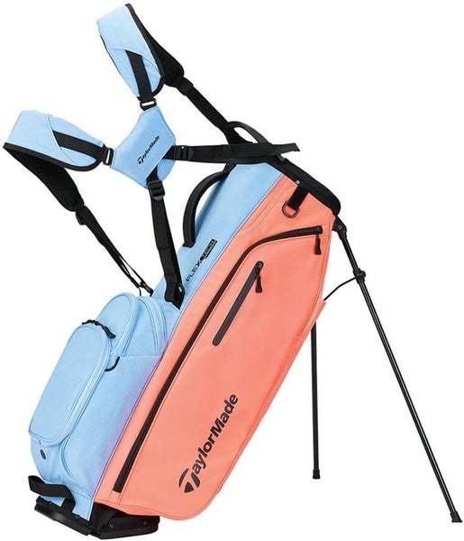 NEW 2025 TaylorMade Flextech Crossover Coral/Lite Blue 14 Way Stand/Carry Golf